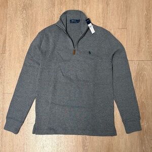 Polo Ralph Lauren Dark Grey Estate-Rib Quarter-Zip (Size S)